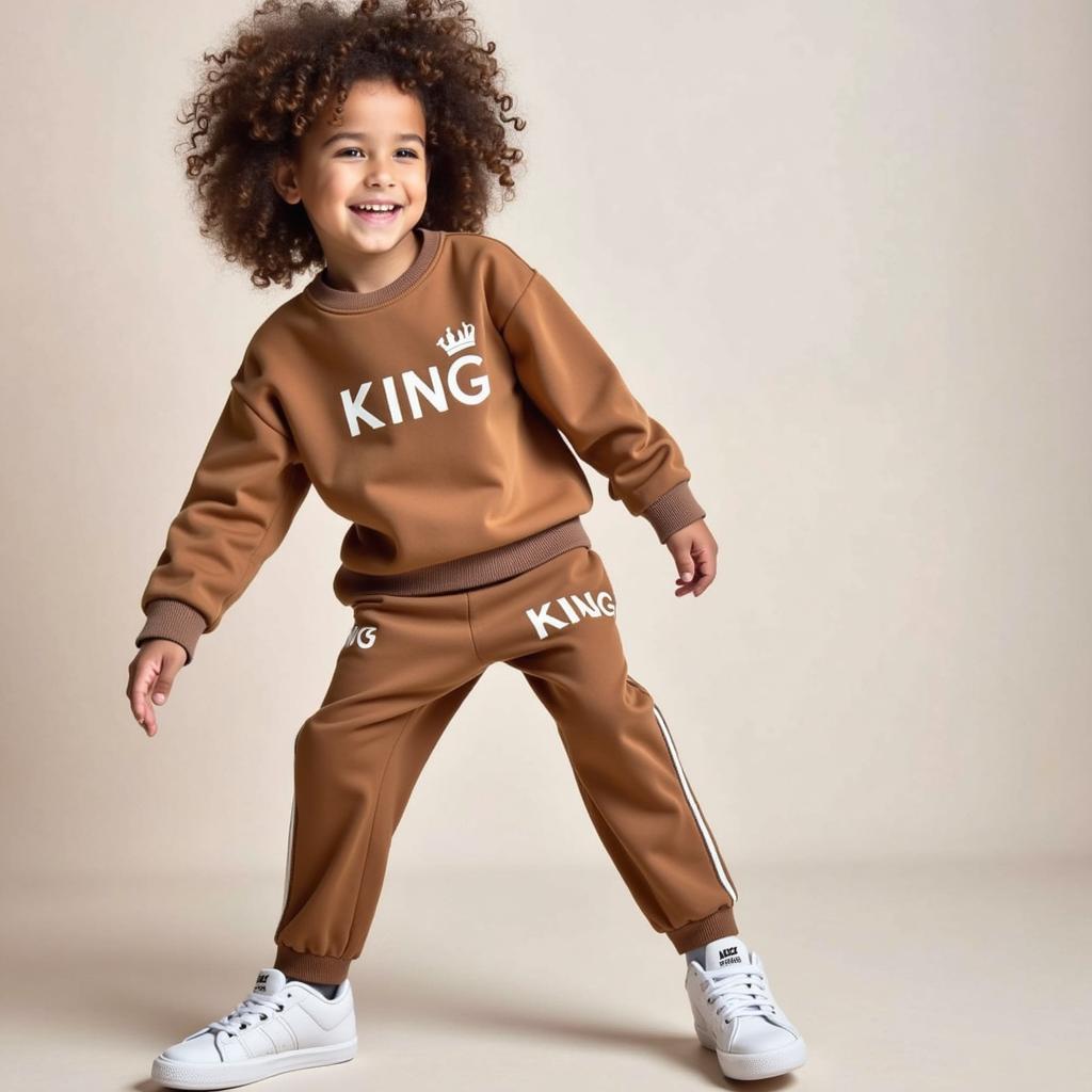 2 Pcs Boy's Polyester Printed Tracksuit